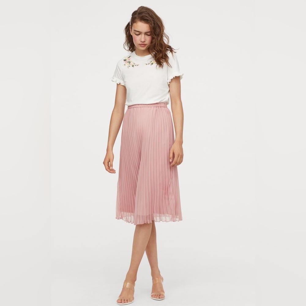 H&M Pleated Midi Skirt